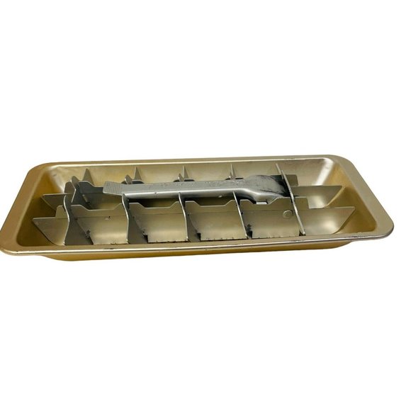 Vtg Admiral Tray Aluminum 18 Cubes Lift Handle 2 Parts Mid-Century - Picture 9 of 9